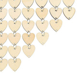 Maxbell 100 Natural Cutouts Wood Heart Shapes DIY Craft Wooden Embellishment 30mm