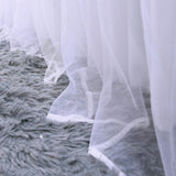 Maxbell Tulle Table Skirt Pleated Tablecloth Christmas Banquet Table Decor 2 Yards