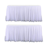 Maxbell Tulle Table Skirt Pleated Tablecloth Christmas Banquet Table Decor 2 Yards
