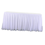 Maxbell Tulle Table Skirt Pleated Tablecloth Christmas Banquet Table Decor 2 Yards