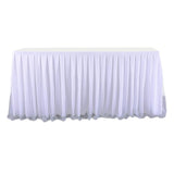 Maxbell Tulle Table Skirt Pleated Tablecloth Christmas Banquet Table Decor 2 Yards