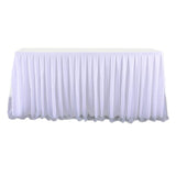 Maxbell Tulle Table Skirt Pleated Tablecloth Christmas Banquet Table Decor 2 Yards