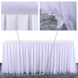 Tulle Table Skirt Pleated Tablecloth Christmas Banquet Table Decor 3 Yards