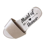 Maxbell Open Toe Wedding Slippers Bride Bridesmaid Party Favor Gray EUR 38