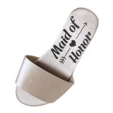 Maxbell Open Toe Wedding Slippers Bride Bridesmaid Party Favor Gray EUR 38