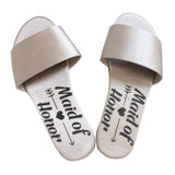 Maxbell Open Toe Wedding Slippers Bride Bridesmaid Party Favor Gray EUR 38