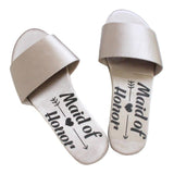 Maxbell Open Toe Wedding Slippers Bride Bridesmaid Party Favor Gray EUR 38