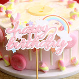 Maxbell 3x Glitter Cake Toppers Cupcake Pick DIY Cake Decor Party Favor Pink 2