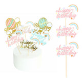 Maxbell 3x Glitter Cake Toppers Cupcake Pick DIY Cake Decor Party Favor Pink 2