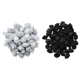 Maxbell 100x Mini Foam Rose Head Artificial Flowers DIY Garland Bouquet Decor Gray