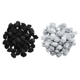 Maxbell 100x Mini Foam Rose Head Artificial Flowers DIY Garland Bouquet Decor Gray