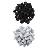 Maxbell 100x Mini Foam Rose Head Artificial Flowers DIY Garland Bouquet Decor Gray