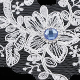 Maxbell 2 Piece Women's Lace Flower Leg Garter Belt Rings Blue