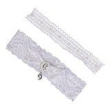 Maxbell Elastic Wedding Bridal Lace Leg Garter with Pendant for Brides Bridesmaid