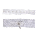 Maxbell Elastic Wedding Bridal Lace Leg Garter with Pendant for Brides Bridesmaid