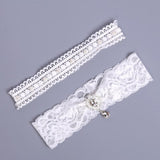 Maxbell Elastic Wedding Bridal Lace Leg Garter with Pendant for Brides Bridesmaid