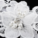 Maxbell Hollow Flower Wedding Bridal Leg Garter with Pearls for Brides Bridesmaid