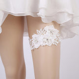Maxbell Hollow Flower Wedding Bridal Leg Garter with Pearls for Brides Bridesmaid