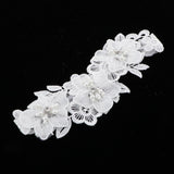 Maxbell Hollow Flower Wedding Bridal Leg Garter with Pearls for Brides Bridesmaid