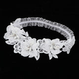 Maxbell Hollow Flower Wedding Bridal Leg Garter with Pearls for Brides Bridesmaid