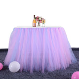 Maxbell Chiffon Table Skirt Tableware Cover Shower Wedding Party Decor