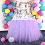 Maxbell Chiffon Table Skirt Tableware Cover Shower Wedding Party Decor