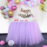 Maxbell Chiffon Table Skirt Tableware Cover Shower Wedding Party Decor