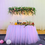 Maxbell Chiffon Table Skirt Tableware Cover Shower Wedding Party Decor