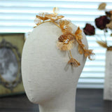 Maxbell Womens Gold Tone Bohemian Filigree Flower Headband Headwear Hair Accessories
