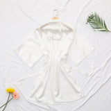 Wedding party Bridesmaid embroidered Nightgown Silver