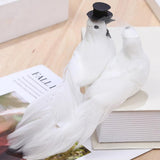 Maxbell 12pack Creative Couple Dove Artificial Bird Party Orgaments 5.9x3.1x2.8inch