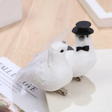 Maxbell 12pack Creative Couple Dove Artificial Bird Party Orgaments 5.9x3.1x2.8inch