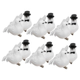 Maxbell 12pack Creative Couple Dove Artificial Bird Party Orgaments 5.9x3.1x2.8inch