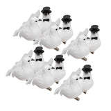 Maxbell 12pack Creative Couple Dove Artificial Bird Party Orgaments 5.9x3.1x2.8inch