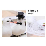 Maxbell 12pack Creative Couple Dove Artificial Bird Party Orgaments 5.9x3.1x2.8inch