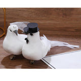 Maxbell 12pack Creative Couple Dove Artificial Bird Party Orgaments 5.9x3.1x2.8inch