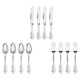Maxbell Disposable Cutlery Plastic Forks Spoons Knifes Party Decor Silverware Silver