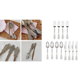 Maxbell Disposable Cutlery Plastic Forks Spoons Knifes Party Decor Silverware Silver