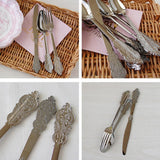 Maxbell Disposable Cutlery Plastic Forks Spoons Knifes Party Decor Silverware Silver