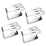 4pcs Flexible Stainless Steel Table Cover Cloth Clamps for Outdoor Rectangle