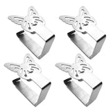 4pcs Flexible Stainless Steel Table Cover Cloth Clamps for Outdoor Butterfly