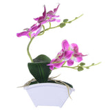 Maxbell Artificial Orchid Bonsai Faux Flower Indoor Outdoor Office Home Decor Purple