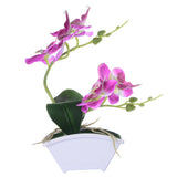 Maxbell Artificial Orchid Bonsai Faux Flower Indoor Outdoor Office Home Decor Purple