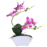 Maxbell Artificial Orchid Bonsai Faux Flower Indoor Outdoor Office Home Decor Purple