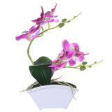 Maxbell Artificial Orchid Bonsai Faux Flower Indoor Outdoor Office Home Decor Purple