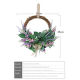 Silk Front Door Wreath 14 Inches Lavender Garland Home Wall Decor Purple