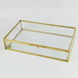 Maxbell Clear Jewelry Tray with Lid Velvet Earring Drawer Insert Display Show Case