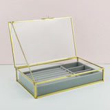 Maxbell Clear Jewelry Tray with Lid Velvet Earring Drawer Insert Display Show Case