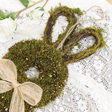 1pc Spring Easter Bunny Wreath Rattan Garland Hanger Wall Door Holiday Decor