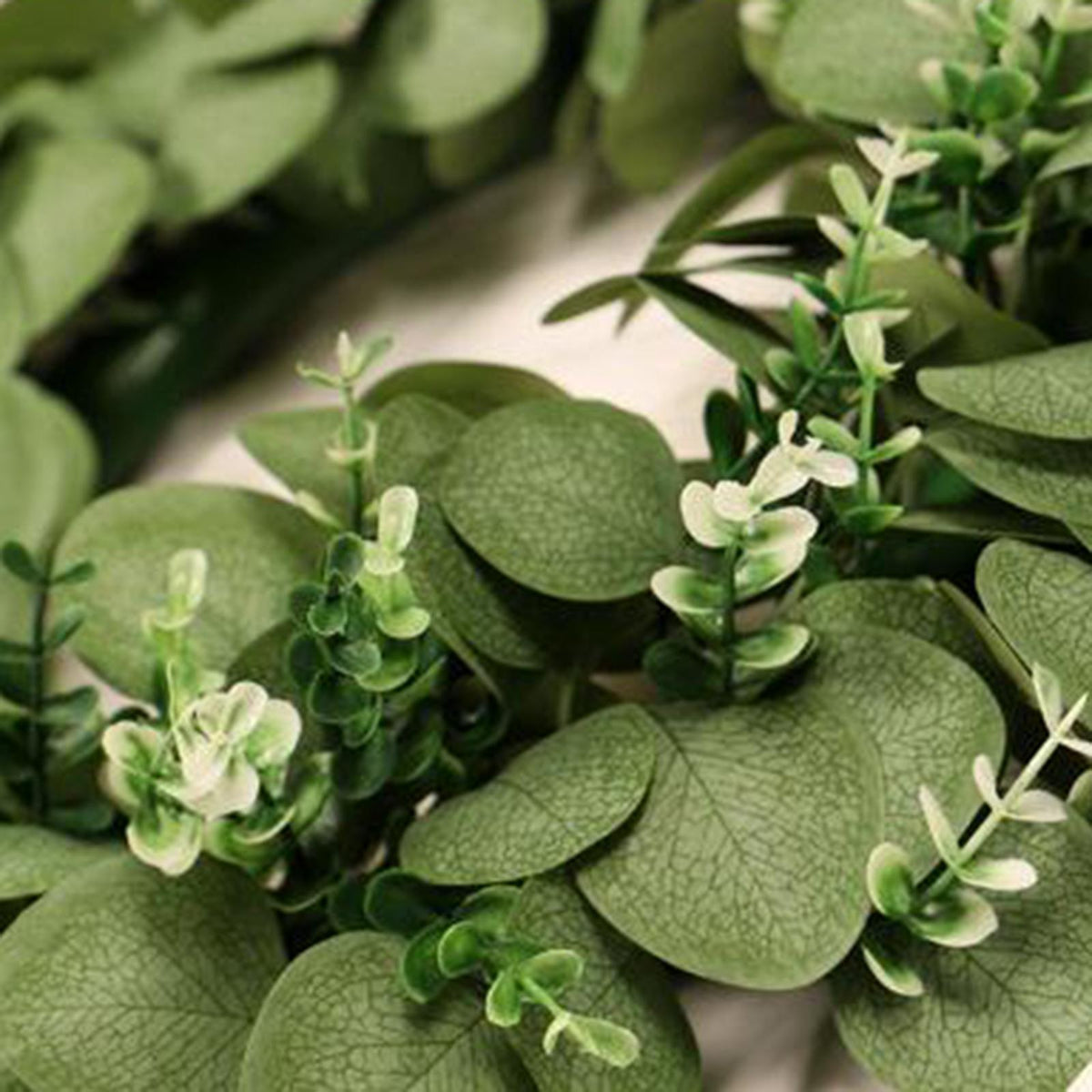 Green Artificial Eucalyptus Wreath Fake Leaves Door Hanging Garland Decor Style 2